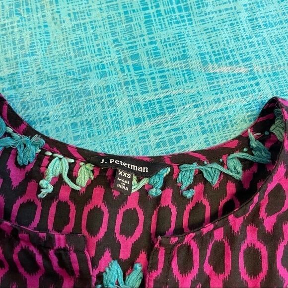 J. Peterman Embroidered Ethnic Boho Tunic Kaftan Muumuu - Picture 5 of 14
